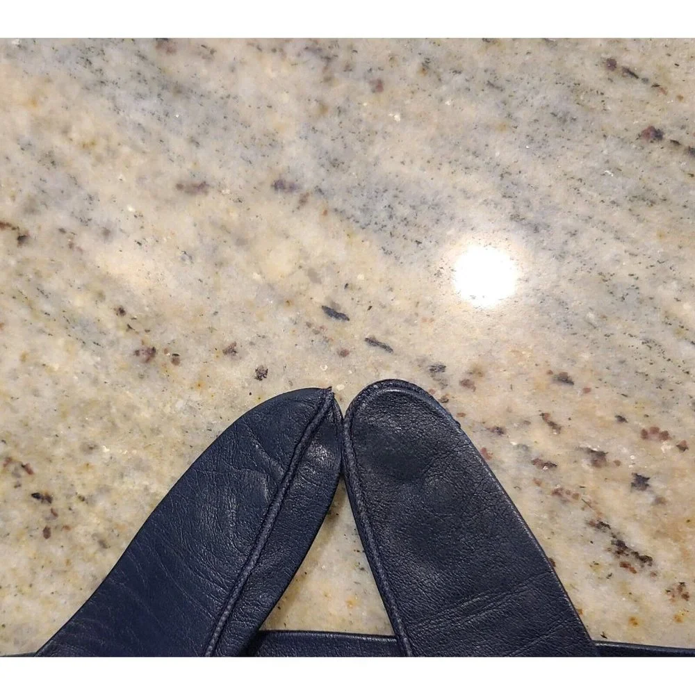 Vintage Size 6.5 Small Black Leather Formal 10